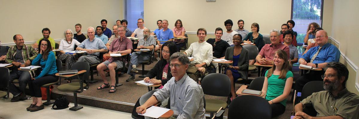 Students sitting in a classroom